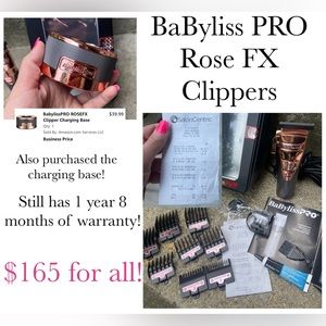BaByliss PRO ROSEFX Cordless Clippers with Charging Base